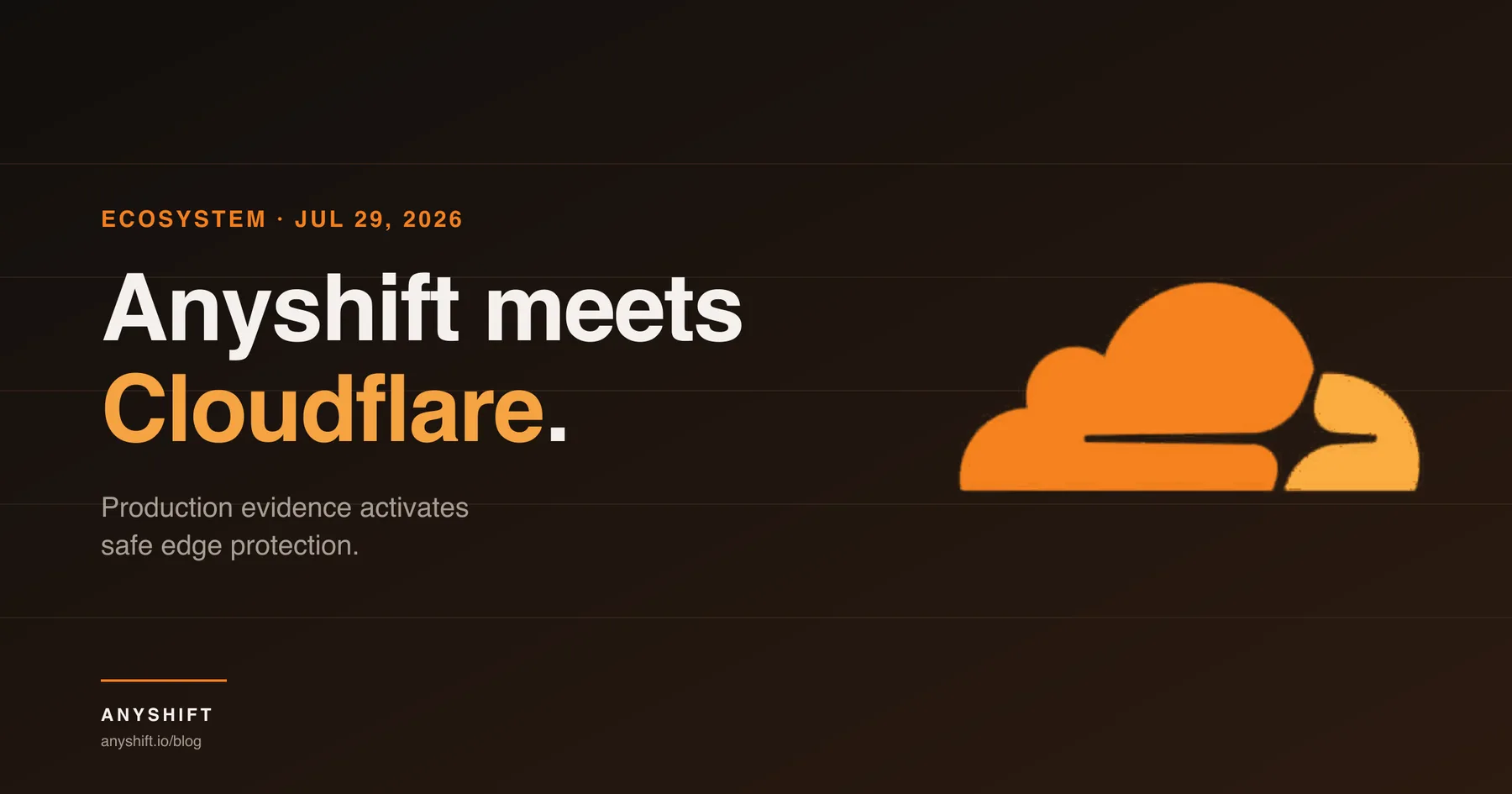 Anyshift gives Cloudflare agents the production context to change traffic safely