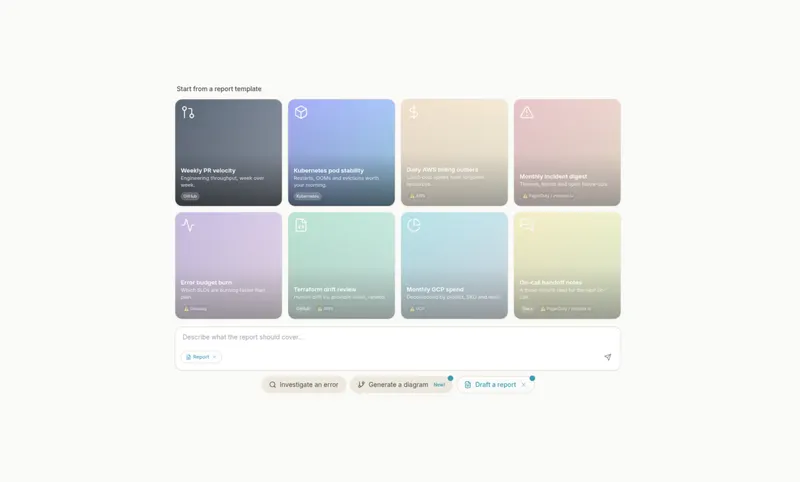 Report Templates: pre-built investigations, one click